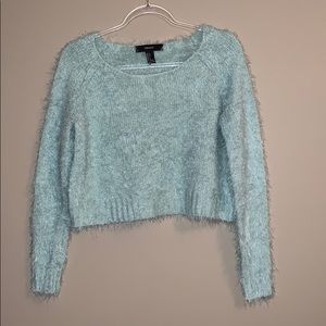 Fuzzy cropped sweater!